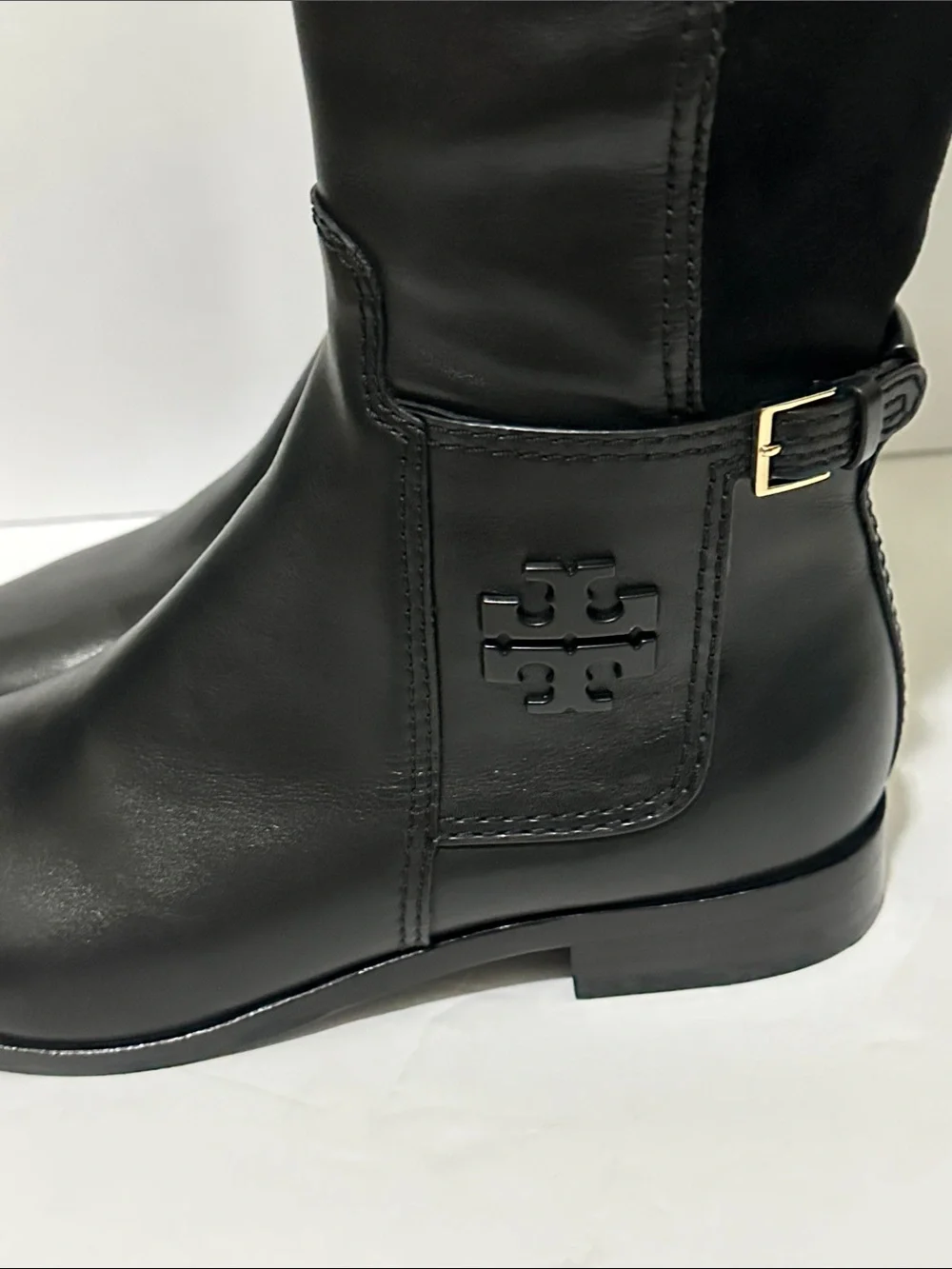 Tory Burch Wyatt black leather over-the-knee boots NWOB